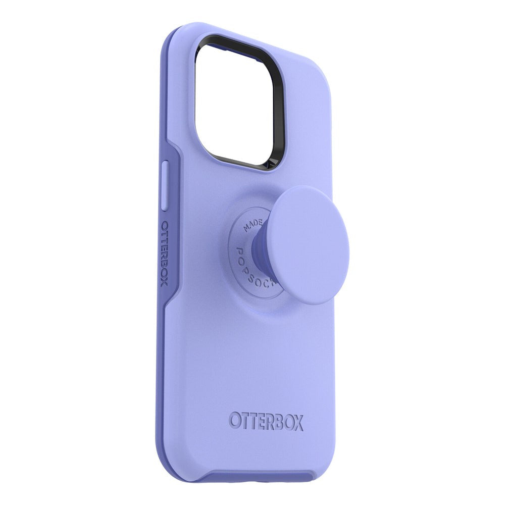 iPhone 14 Pro OTTERBOX + POPSOCKETS Symmetry Series Tough Case w. Built-in PopGrip - Purple