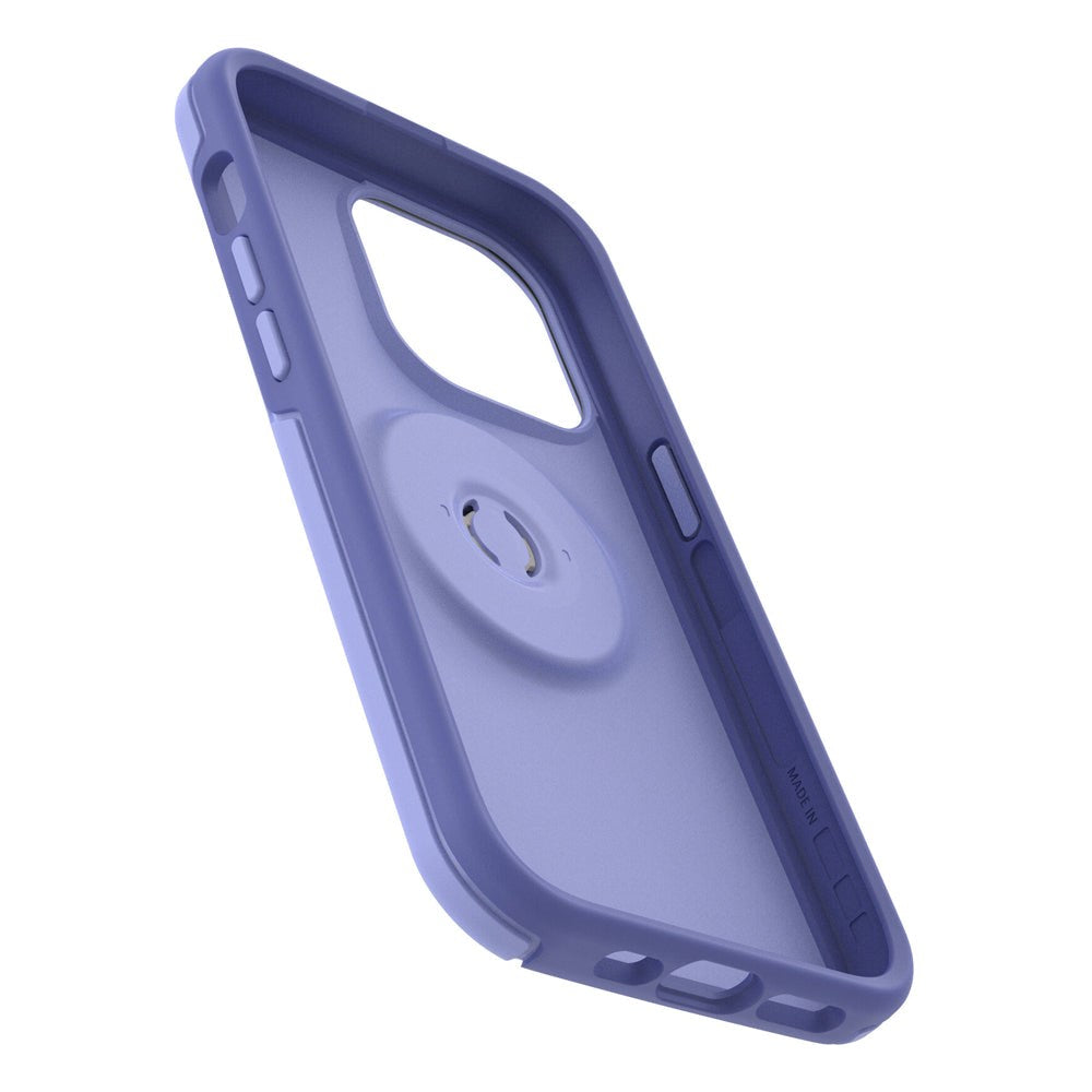 iPhone 14 Pro OTTERBOX + POPSOCKETS Symmetry Series Tough Case w. Built-in PopGrip - Purple