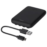 Deltaco 10W Powerbank with suction cups 5.000 mAh with 1 x USB-A / 1 x Qi wireless charger - Black