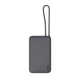 Aukey Spark Sling Powerbank with Built-in USB-C Cable - 10,000mAh - 20W - 1 x USB-C - 1 x USB-A - Grey