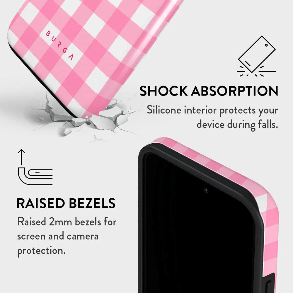 Burga iPhone 14 Pro Tough Fashion Case - Think Pink