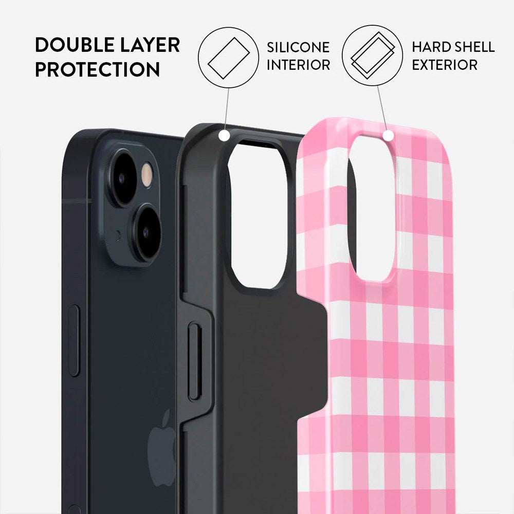 Burga iPhone 15 Tough Fashion Case - Think Pink