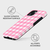 Burga iPhone 15 Tough Fashion Case - Think Pink