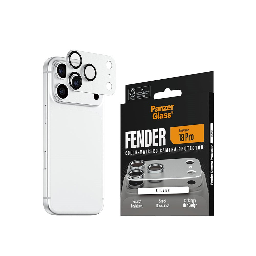 iPhone 18 Pro PanzerGlass FENDER Camera Lens Protection - Silver