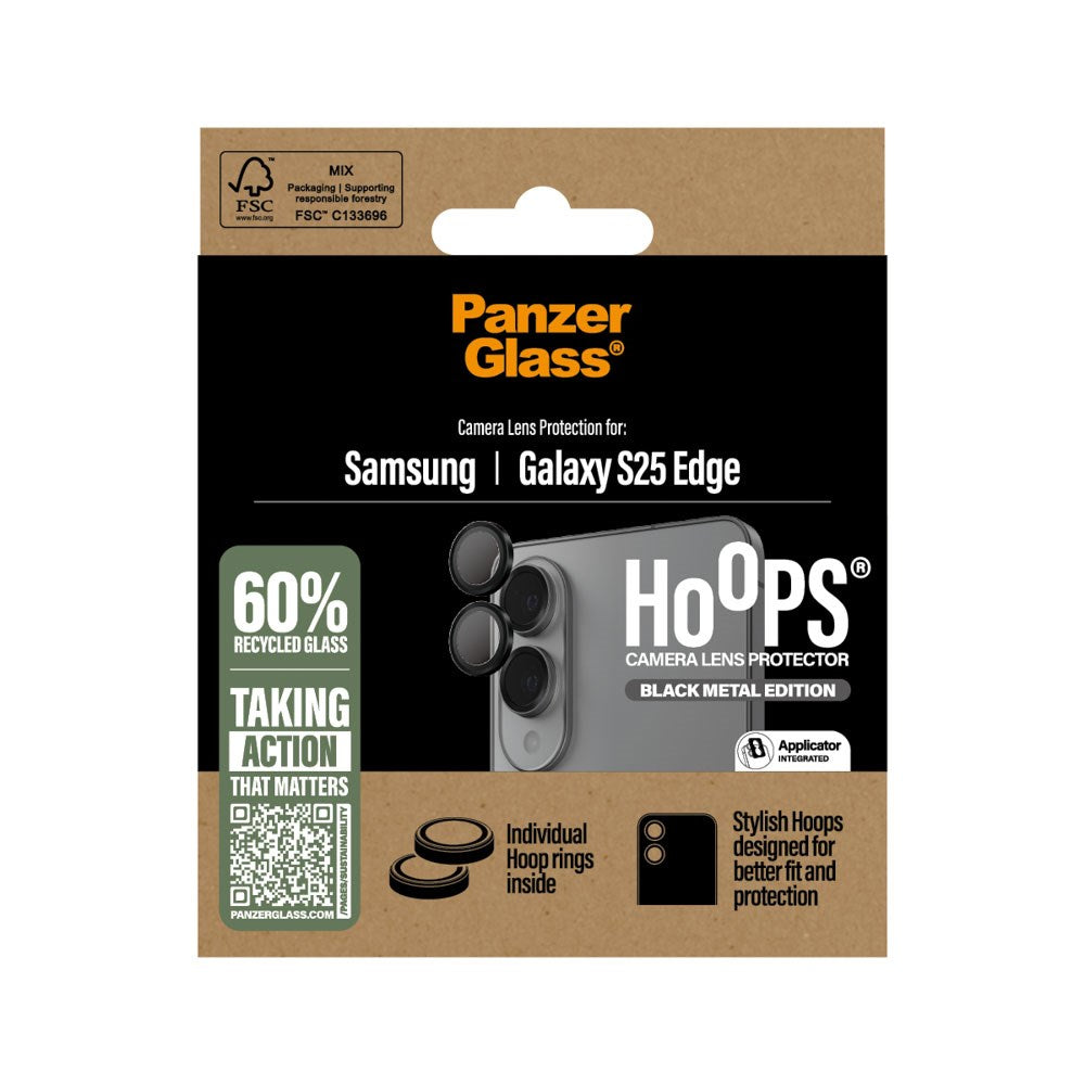 Samsung Galaxy S25 Edge PanzerGlass Hoops - Camera Protection - Black