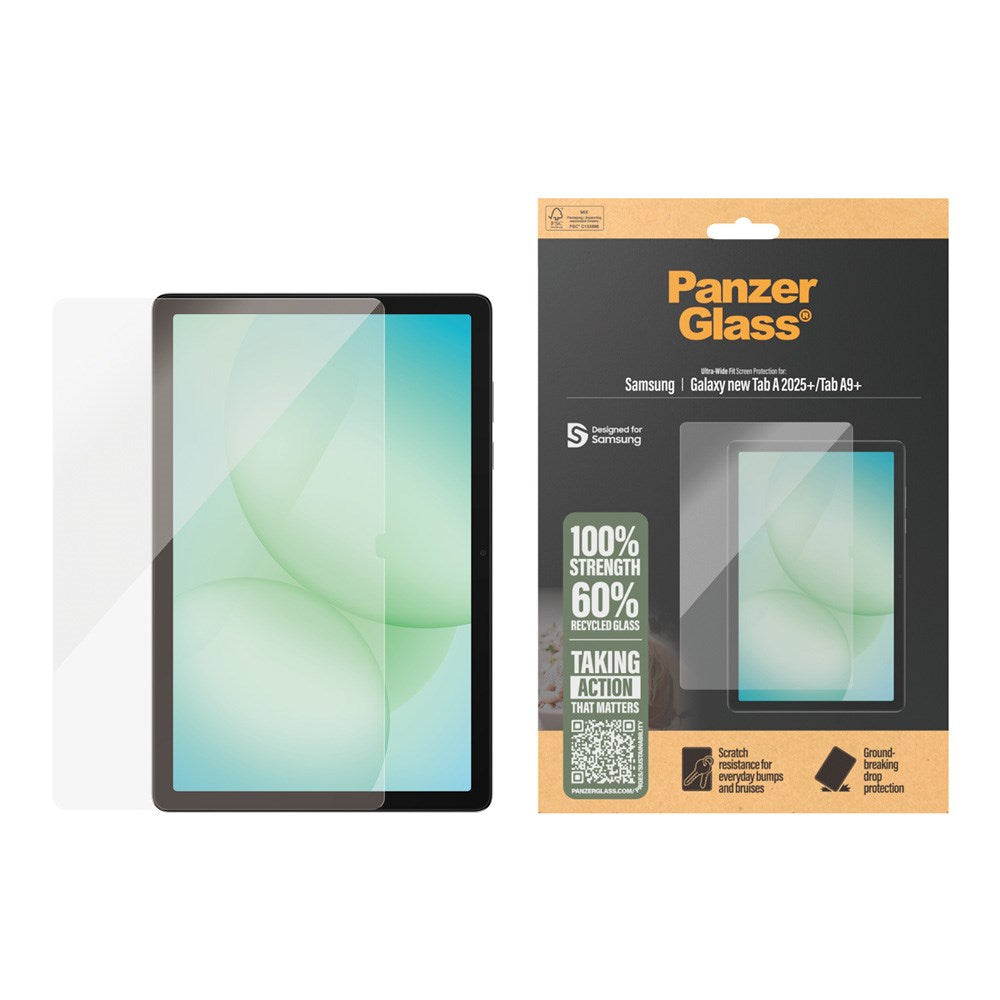 Samsung Galaxy Tab A11+ (Plus) / A9+ (Plus) PanzerGlass Ultra-Wide Fit Screen Protector - Transparent