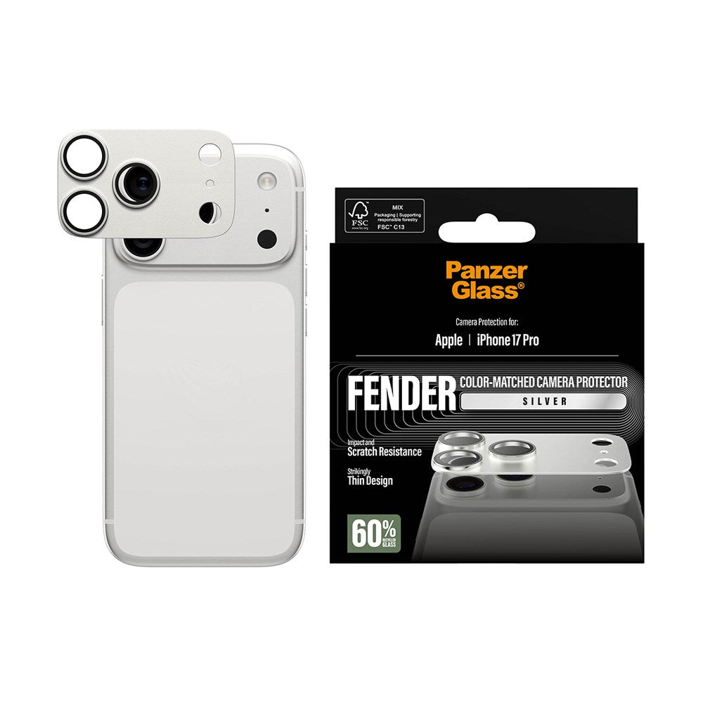 iPhone 17 Pro PanzerGlass FENDER Camera Lens Protection - Silver