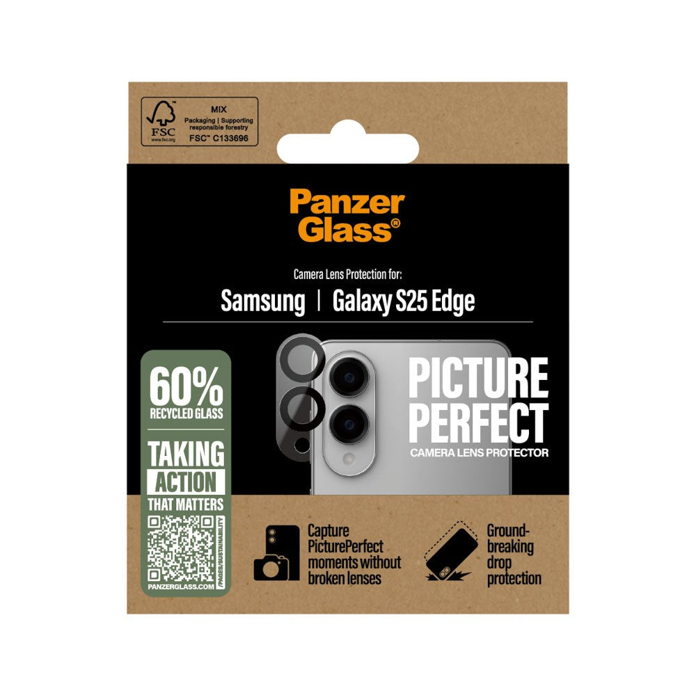 Samsung Galaxy S25 Edge PanzerGlass PicturePerfect - Camera Protection - Transparent / Black