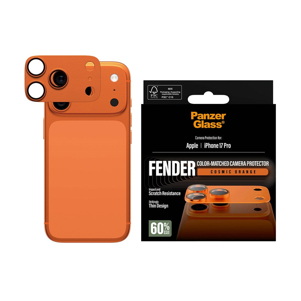 iPhone 17 Pro PanzerGlass FENDER Camera Lens Protection - Cosmic Orange