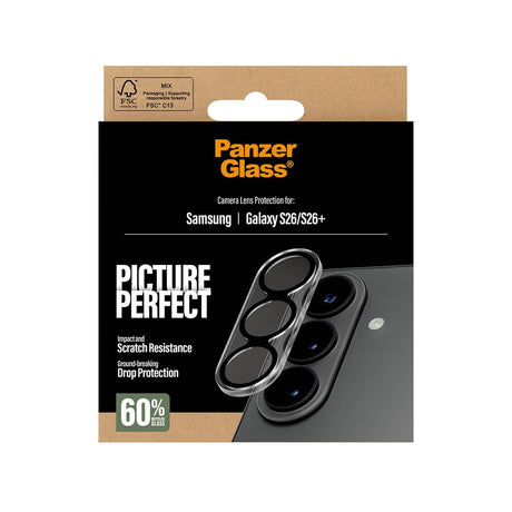 Samsung Galaxy S26 / S26+ (Plus) PanzerGlass PicturePerfect Camera Lens Protector - Transparent / Black