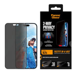 iPhone 16 / 15 PanzerGlass 2-Way Privacy Screen Protection with FastFit In-A-Box - Transparent
