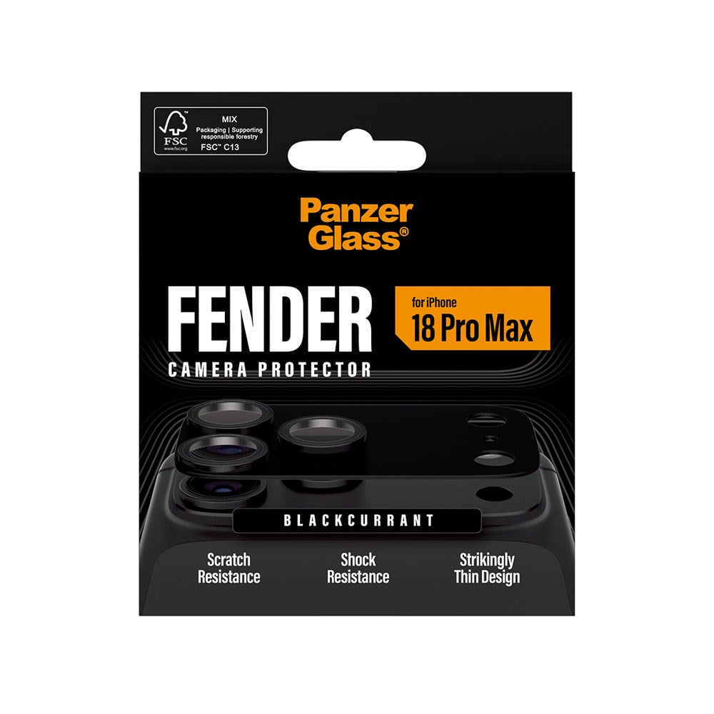 iPhone 18 Pro Max PanzerGlass FENDER Camera Lens Protection - Black Current