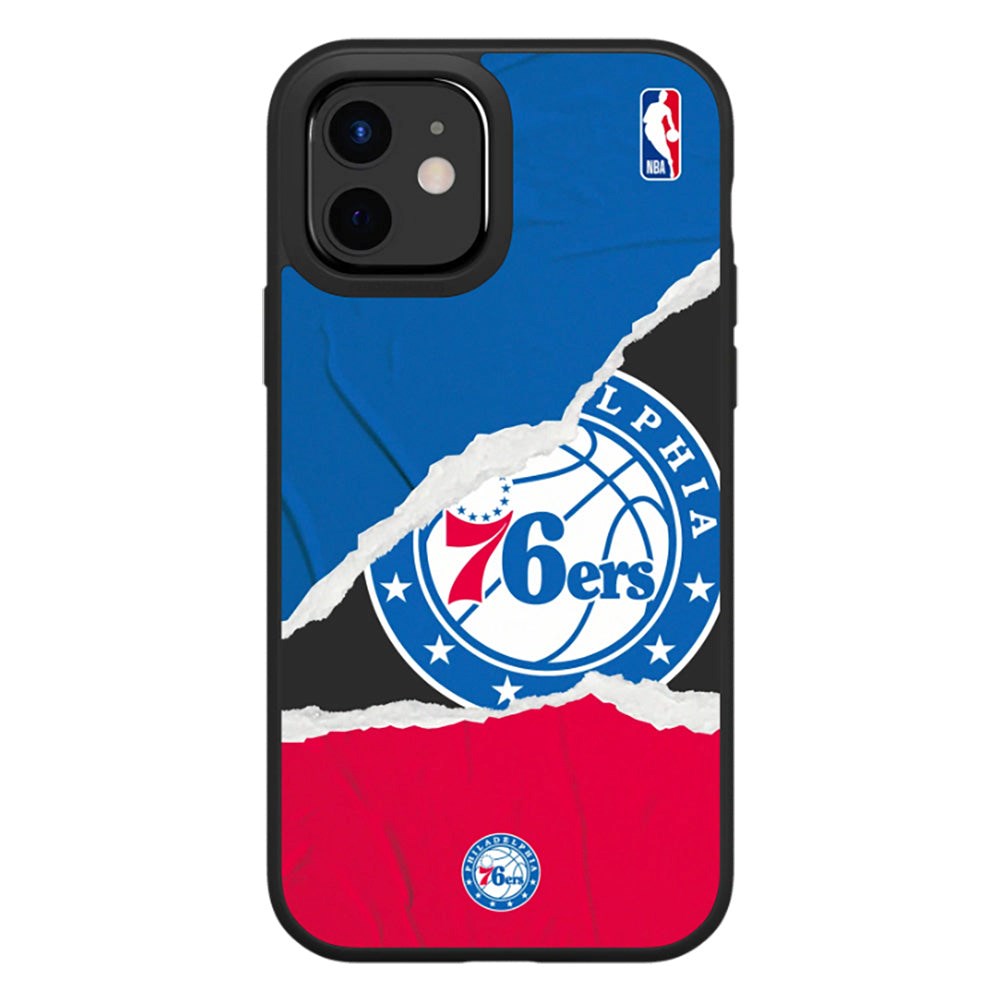 iPhone 12 / 12 Pro RhinoShield SolidSuit Drop Proof NBA Case with Philadelphia 76ers - Sweat and Tears