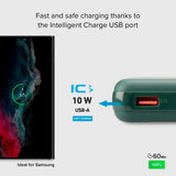 SBS T-BOX 20W Powerbank with USB-A & USB-C PD - 10.000 mAh - Green