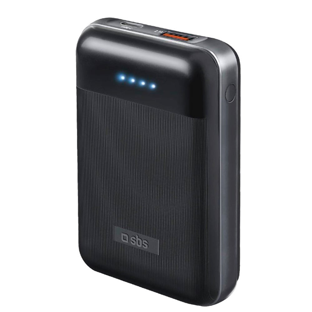 SBS T-BOX 20W Powerbank with USB-A & USB-C PD - 10.000 mAh - Black