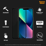 iPhone 13 / 13 Pro PanzerGlass Antibacterial Edge-to-Edge Screen Protector - Case Friendly - Black Edge