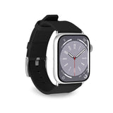 Apple Watch (42/44/SE/45/46/49mm) Puro E-CLASSIC Vegan Leather Watch Strap - Black