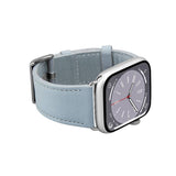 Apple Watch (42/44/SE/45/46/49mm) Puro E-CLASSIC Vegan Leather Watch Strap - Light Blue