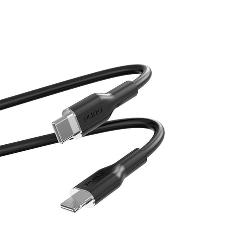 PURO Soft USB-C to Lightning Cable 1.5m - Black