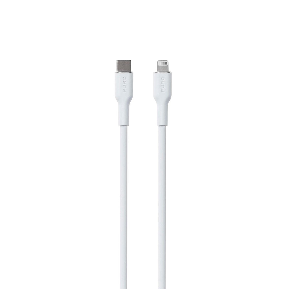 PURO Soft USB-C to Lightning Cable 1.5m - White