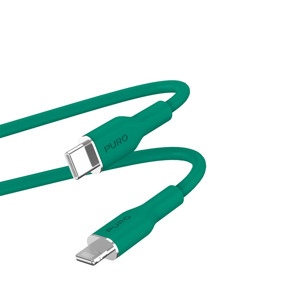 PURO Soft USB-C to Lightning Cable 1.5m - Green