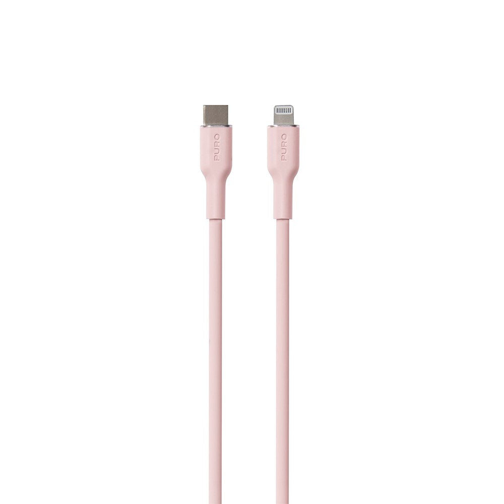 PURO Soft USB-C to Lightning Cable 1.5m - Pink