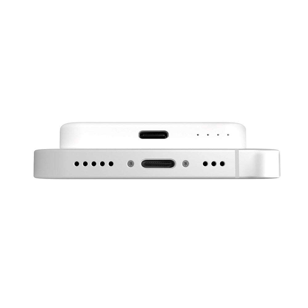 Puro Mini Power Mag 15W Magnetic Powerbank 4200 mAh with USB-C Connector - MagSafe Compatible - White