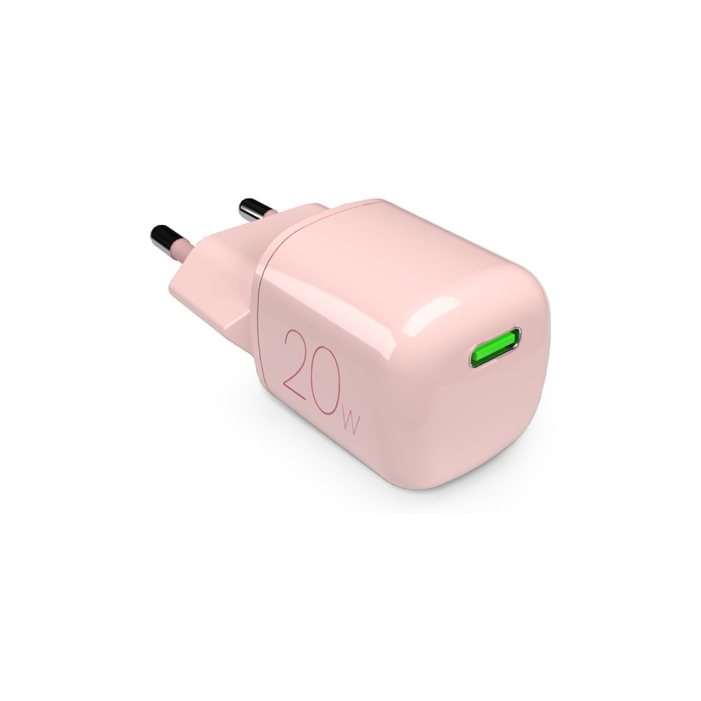 Puro Wall Charger GaN 20W with USB-C Port - Pink