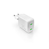 Puro GaN Wall Charger 35W - Dual USB-C Ports - White