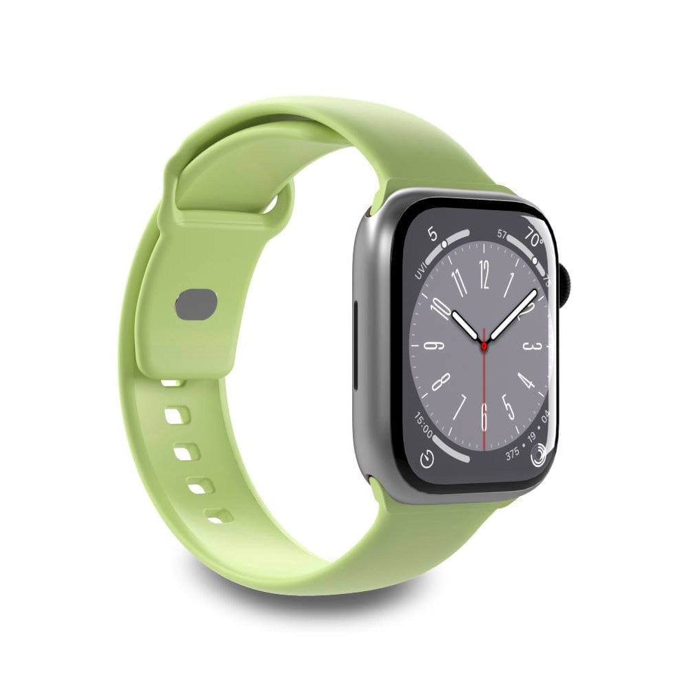 Apple Watch (42/44/SE/45/46/49mm) Puro ICON Silicone Watch Strap - Light Green