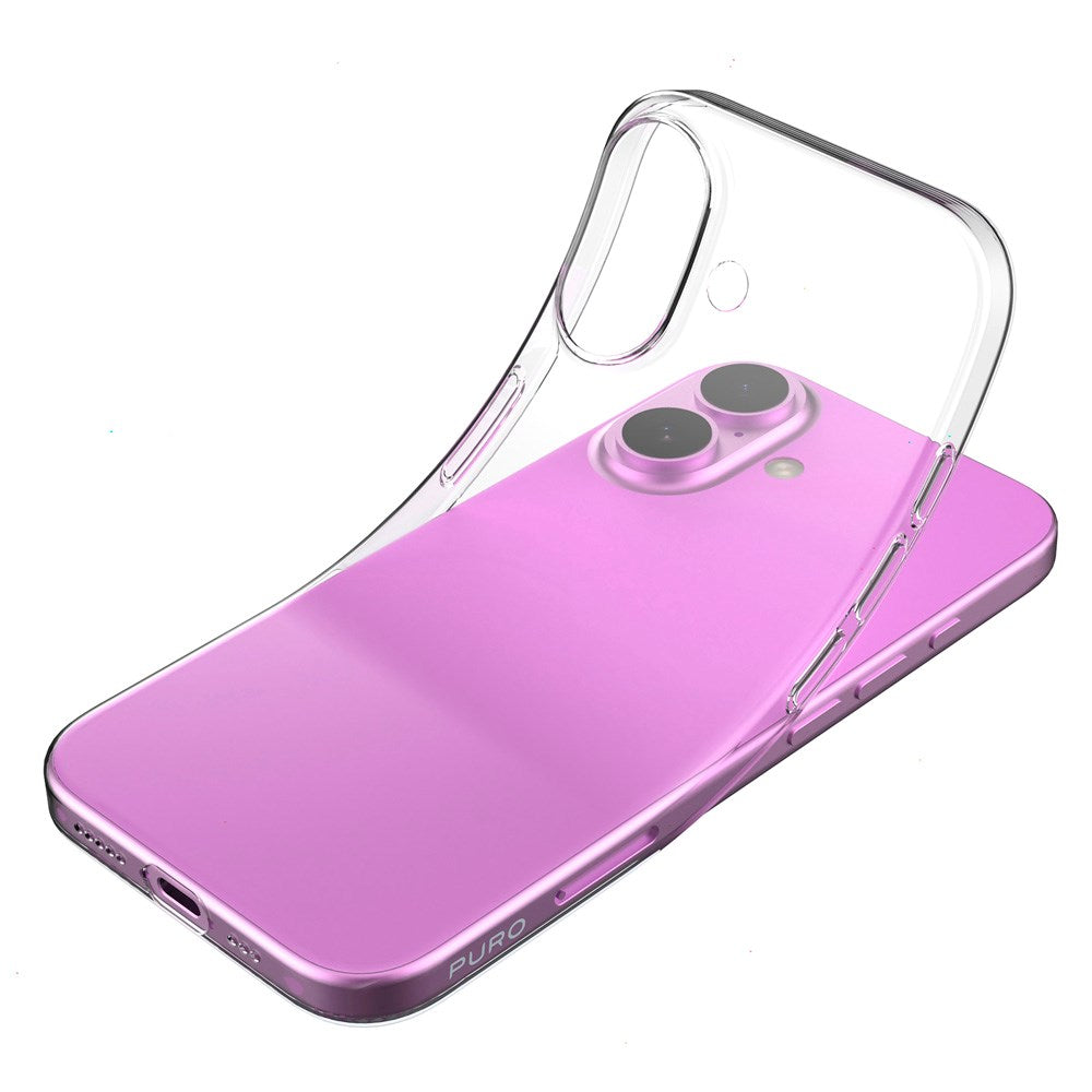 PURO NUDE Ultra Slim Case 0.3mm - iPhone 16 Plus - Transparent