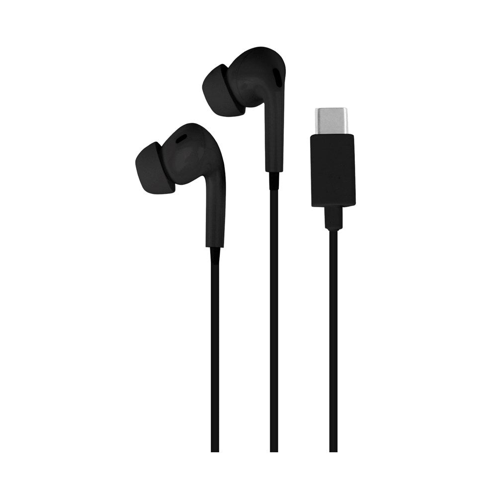 Puro USB-C Wired Stereo In-Ear Earphones – Comfort, Clear Sound, and Ease of Use  - Black