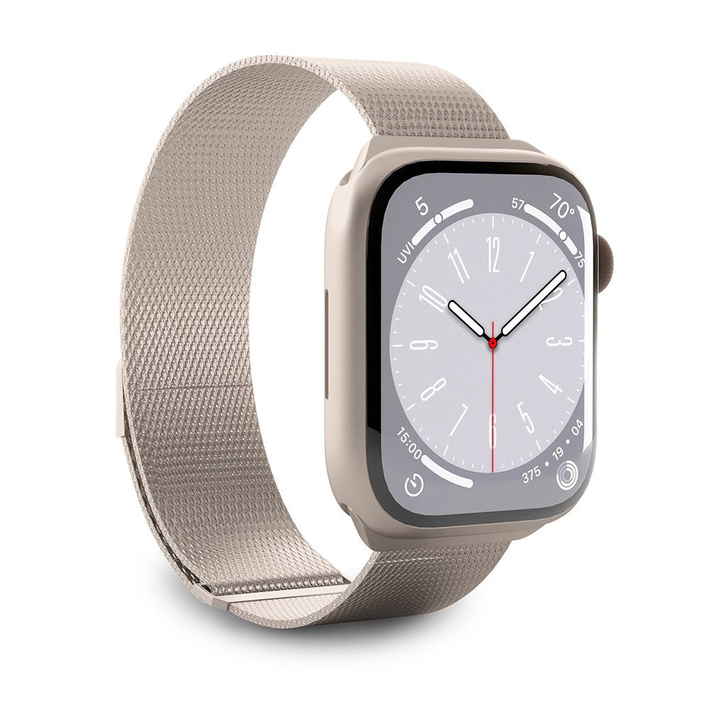 Apple Watch (42/44/SE/45/46/49mm) Puro MILANESE Stainless Steel Watch Strap - Champagne