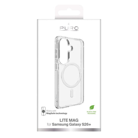 Samsung Galaxy S26+ (Plus) PURO LITE MAG Hybrid Case - MagSafe Compatible - Transparent