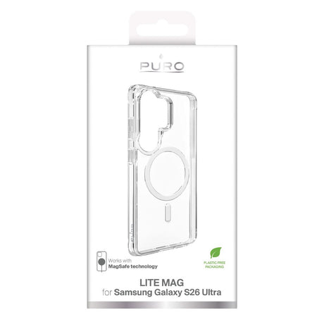 Samsung Galaxy S26 Ultra PURO LITE MAG Hybrid Case - MagSafe Compatible - Transparent