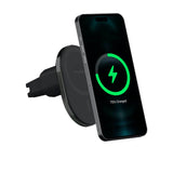 PURO MAG PRO Car Mount - MagSafe Compatible - Wireless Charging 15W - Black