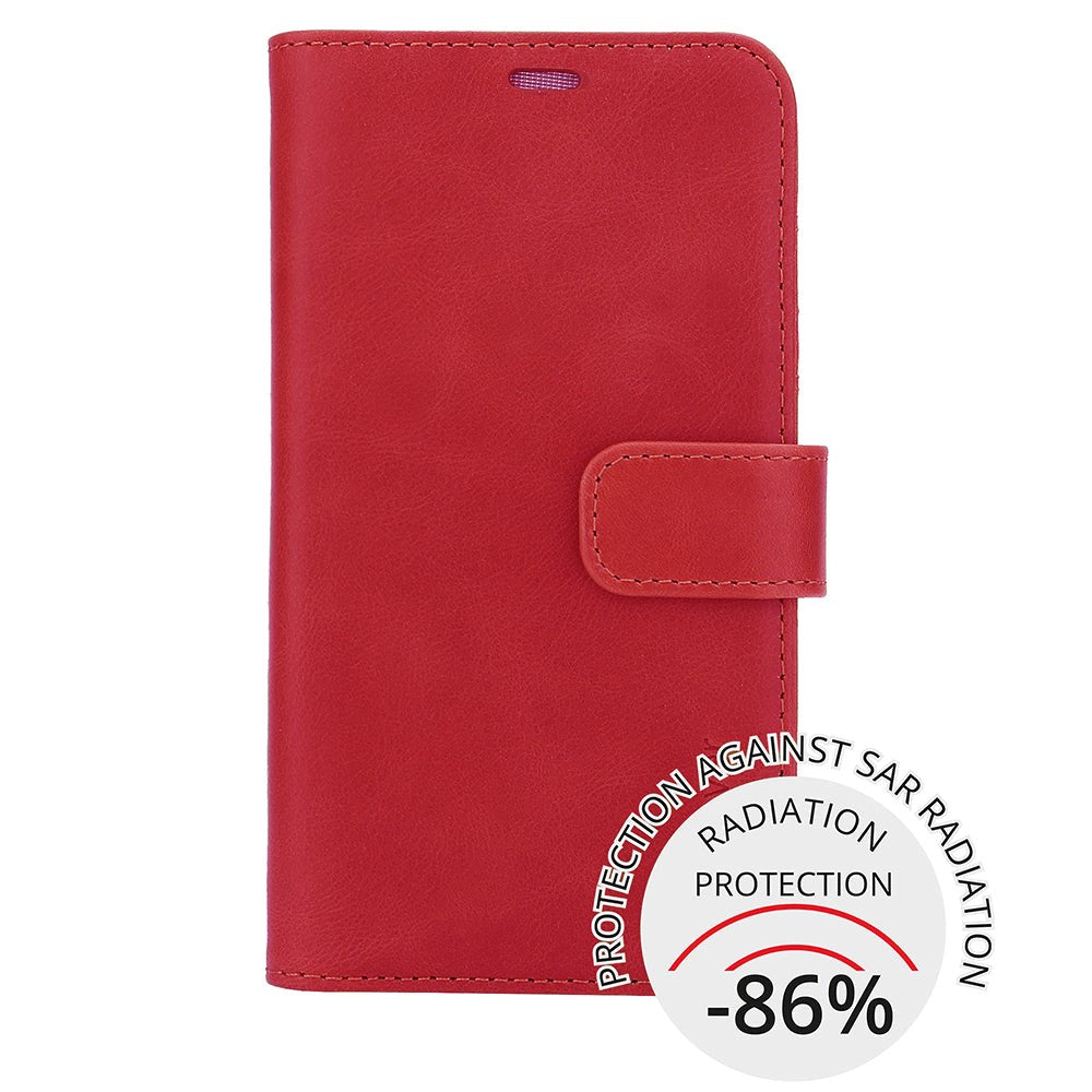 RadiCover iPhone SE (2022 / 2020) / 8 / 7 / 6 / 6S - Leatherette Case - 86% Radiation Protection - Red