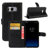 Samsung Galaxy S8 Soft Pouch Leather Wallet Case Black