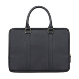 dbramante1928 Rome Fashion Saffiano Leather Laptop Bag 14-15" - Night Black