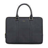 dbramante1928 Rome Fashion Saffiano Leather Laptop Bag 14-15" - Night Black