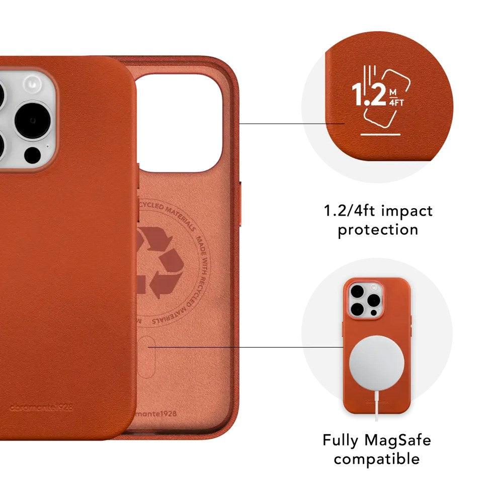 dbramante1928 iPhone 16e / 15 / 14 / 13 Roskilde Case - 100% Recycled Plastic - MagSafe Compatible - Tan