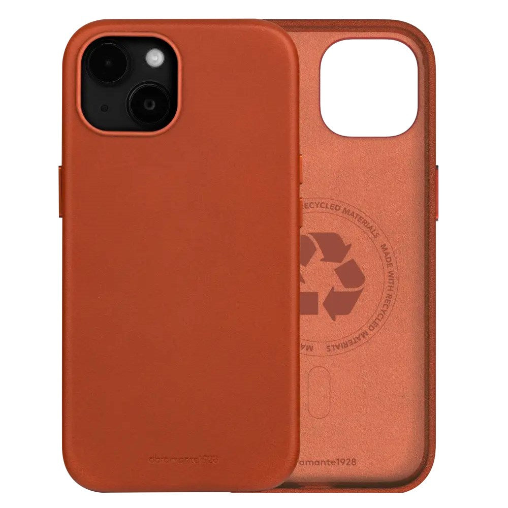 dbramante1928 iPhone 16e / 15 / 14 / 13 Roskilde Case - 100% Real Leather - MagSafe Compatible - Tan