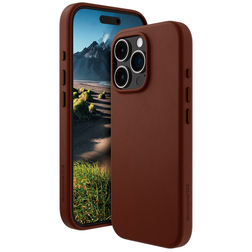 Dbramante1928 iPhone 16 Pro Roskilde Case - 100% Recycled Plastic - MagSafe Compatible - Dark Tan