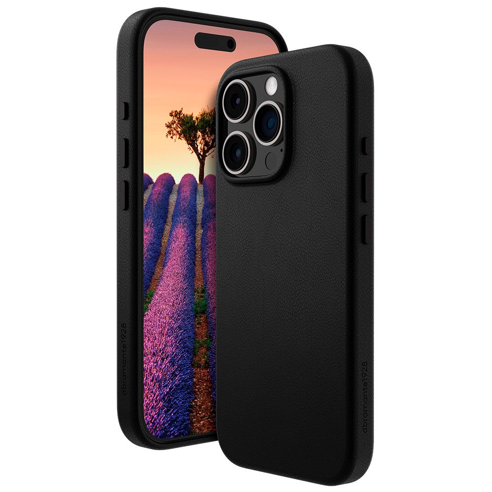 Dbramante1928 iPhone 16 Pro Roskilde Case - 100% Genuine Leather - MagSafe Compatible - Black