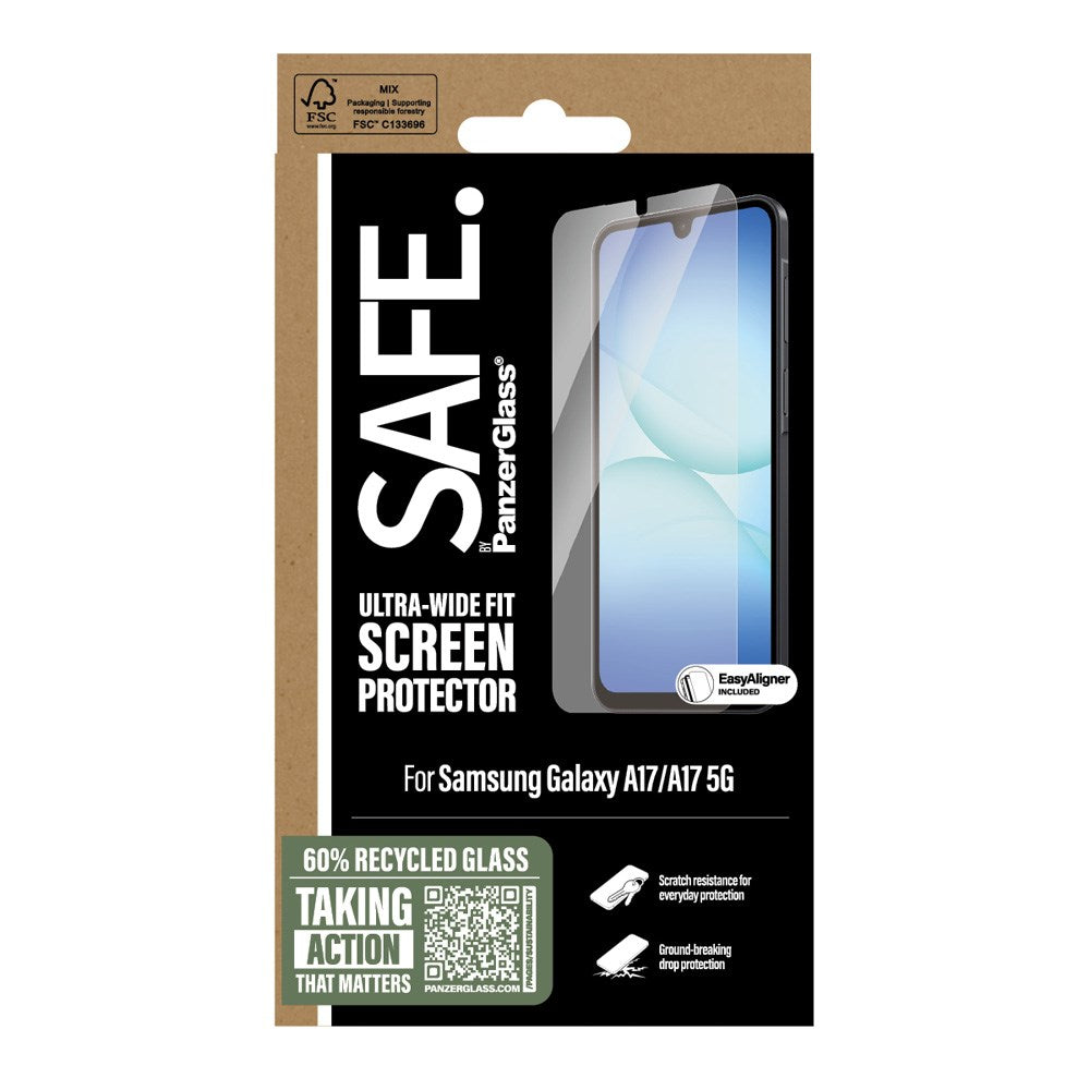 SAFE by PanzerGlass Samsung Galaxy A17 (5G) Ultra-Wide Fit Screen Protector Glass - Transparent