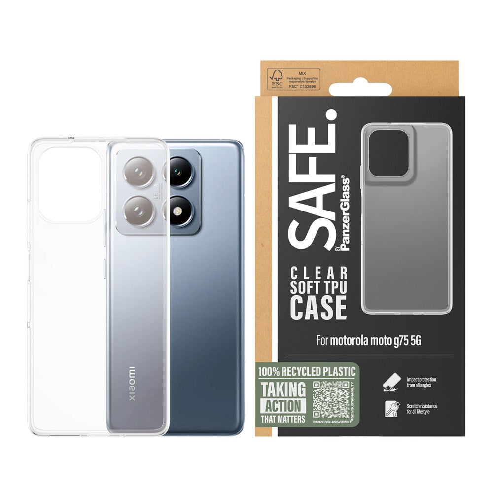 Motorola Moto G75 (5G) Safe By PanzerGlass® Flexible Plastic Case - Transparent