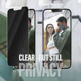 SAFE by PanzerGlass iPhone 16e / 14 / 13 / 13 Pro Ultra-Wide Fit Screen Protector Glass - Privacy Function - Transparent