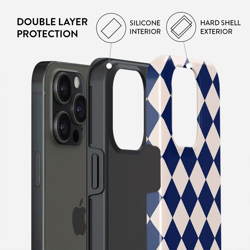 Burga iPhone 15 Pro Tough Fashion Case - Check & Mate