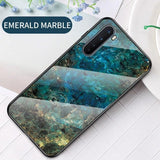 OnePlus North Flexible Hybrid Plastic Marble Case - Emerald