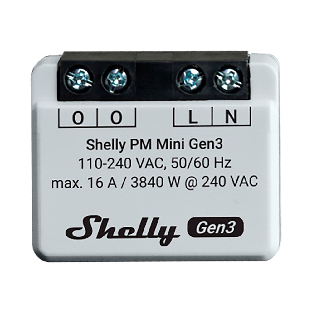 Shelly Plus PM Mini (Gen3) Smart Power Meter - Grey